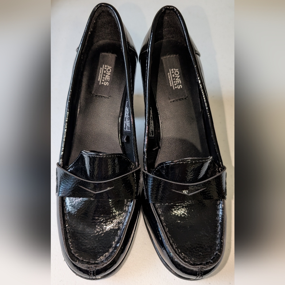 Jones New York Black Patent Leather Loafers